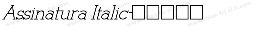 Assinatura Italic字体转换